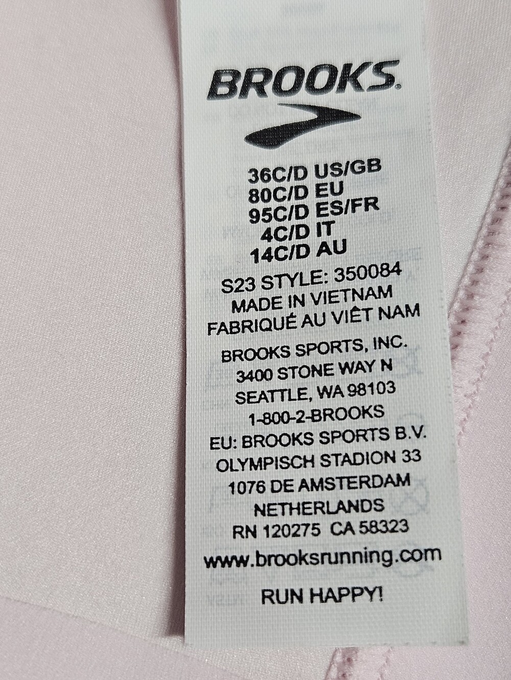 Brooks Dare Crossback Sports Bra 2.0 Womens Size 36C/D Pink - Picture 3 of 12